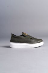 SLW161 Hippo Bağcıksız Cilt Erkek Günlük Sneaker Ayakkabı BT - Haki