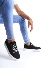 SLW152 Cool Bağcıklı Süet Erkek Günlük Spor Klasik Ayakkabı BT - Siyah