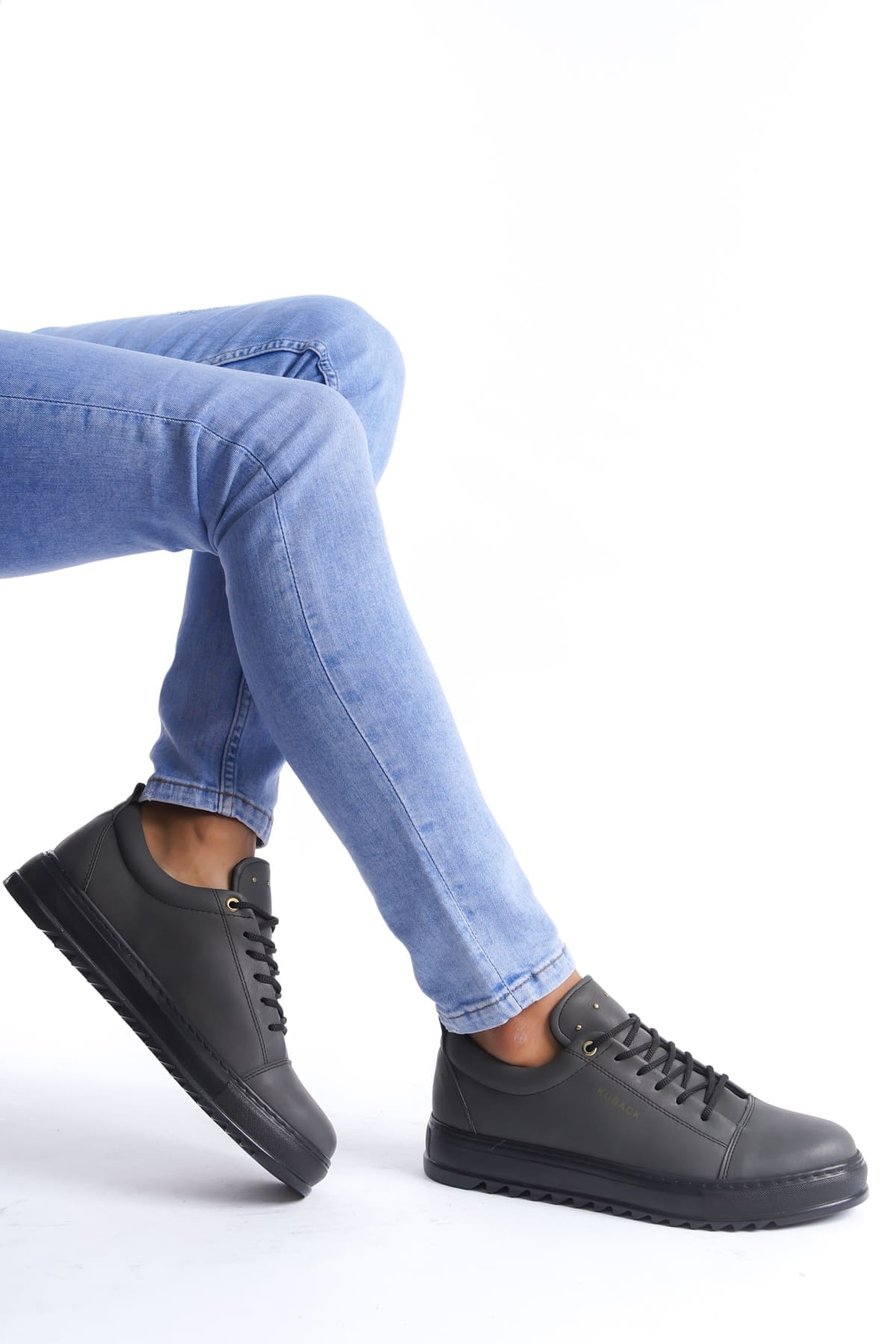 SLW152 Cool Bağcıklı Cilt Erkek Günlük Spor Klasik Ayakkabı ST - Füme