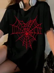 Baskılı Kadın T-shirt - Siyah