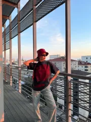 Bisiklet Yaka Yıkamalı Baskılı T-Shirt - Antrasit