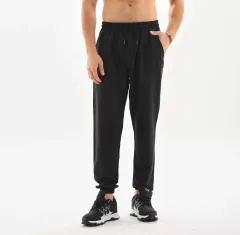 Unisex Lastik Paçalı Eşofman Altı - Siyah