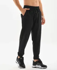 Unisex Lastik Paçalı Eşofman Altı - Siyah