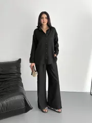 Gömlek Pantolon ikili Takım - Siyah