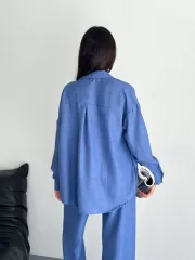 Gömlek Pantolon ikili Takım - Mavi