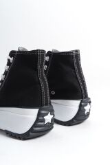 ROMA Bağcıklı Ortopedik Taban Kadın Sneaker Spor Ayakkabı  BT - Siyah