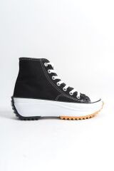 ROMA Bağcıklı Ortopedik Taban Kadın Sneaker Spor Ayakkabı  BT - Siyah