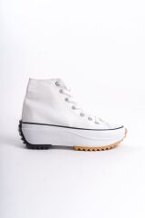 ROMA Bağcıklı Ortopedik Taban Kadın Sneaker Spor Ayakkabı BT - Beyaz