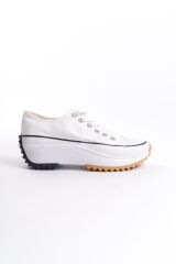 PARIS Bağcıklı Ortopedik Taban Kadın Sneaker Spor Ayakkabı  BT - Beyaz
