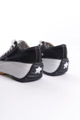 PARIS Bağcıklı Ortopedik Taban Kadın Sneaker Spor Ayakkabı  BT - Siyah