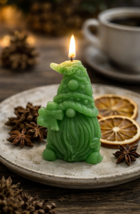 Modern Dekoratif Cüce Mum Yeşil