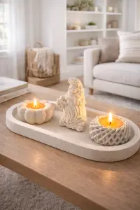 Cozy Gnome Dekoratif Mum Seti – Tepsili El Yapımı