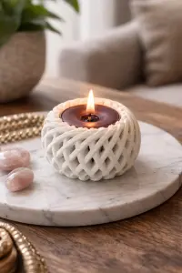 Dekoratif El Yapımı Mumluk – Modern Tasarım – Ev & Salon Dekoru