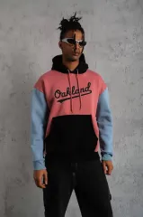 Erkek Çok Parçalı Kapüşonlu Sweatshirt - Gül Kurusu