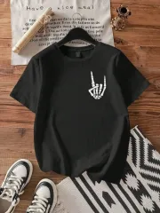 Erkek Baskılı Oversize T-shirt - Siyah