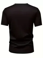 Baskılı Oversize Bisiklet Yaka T-shirt - Siyah