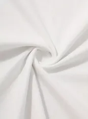 Palmiye Baskılı Oversize Bisiklet Yaka Kısa Kol T-shirt - Beyaz