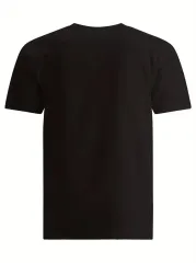 SPACEBALLS Erkek Baskılı Oversize Bisiklet Yaka T-shirt - Siyah