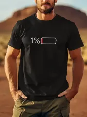Sarj %1 Baskılı Oversize Bisiklet Yaka T-shirt - Siyah