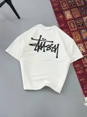 Erkek Baskılı Oversize T-shirt - Beyaz