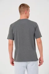 Erkek 24/1 Düz A Kalite Oversize T-shirt - Antrasit