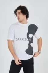 Erkek Baskılı T-Shirt - Beyaz