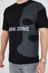 Erkek Baskılı T-Shirt - Siyah