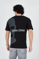 Erkek Baskılı T-Shirt - Siyah